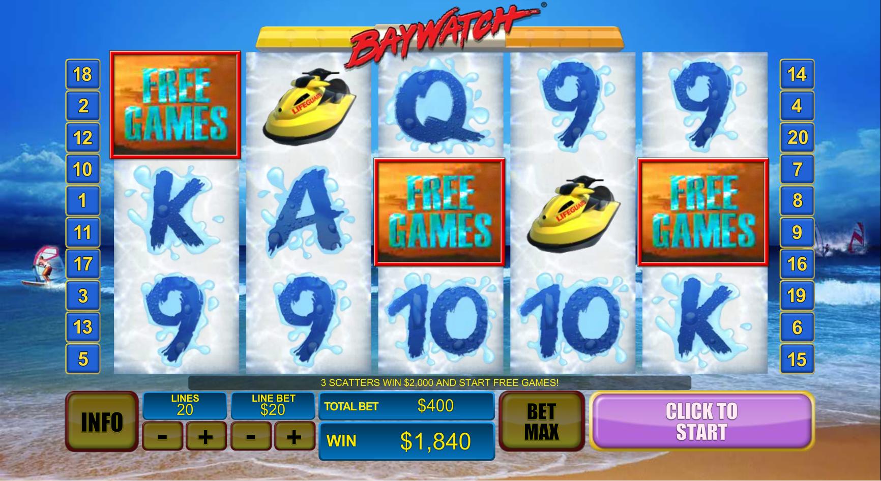 Baywatch Slot screenshot